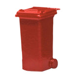 Maxbell 1/64 Scale Miniature Scenes Decoration Layout Props Realistic Mini Trash Can Red