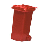 Maxbell 1/64 Scale Miniature Scenes Decoration Layout Props Realistic Mini Trash Can Red