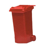 Maxbell 1/64 Scale Miniature Scenes Decoration Layout Props Realistic Mini Trash Can Red