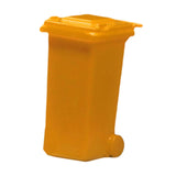 Maxbell 1/64 Scale Miniature Scenes Decoration Layout Props Realistic Mini Trash Can Yellow