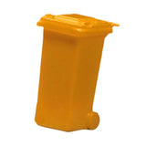 Maxbell 1/64 Scale Miniature Scenes Decoration Layout Props Realistic Mini Trash Can Yellow