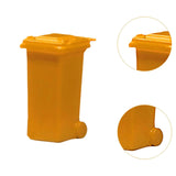 Maxbell 1/64 Scale Miniature Scenes Decoration Layout Props Realistic Mini Trash Can Yellow