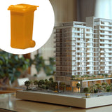 Maxbell 1/64 Scale Miniature Scenes Decoration Layout Props Realistic Mini Trash Can Yellow