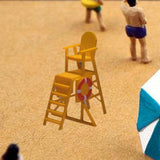 Maxbell 1/64 Miniature Scenes Realistic Layout Props Collectibles Resin Figure Model Lifesaving Chair