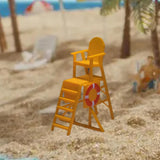 Maxbell 1/64 Miniature Scenes Realistic Layout Props Collectibles Resin Figure Model Lifesaving Chair
