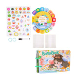 Maxbell Busy Sticker Book Homeschool Activities Learning Toy for Birthday Gifts Kids 12 Pages