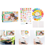Maxbell Busy Sticker Book Homeschool Activities Learning Toy for Birthday Gifts Kids 12 Pages