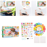 Maxbell Busy Sticker Book Homeschool Activities Learning Toy for Birthday Gifts Kids 12 Pages
