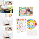 Maxbell Busy Sticker Book Homeschool Activities Learning Toy for Birthday Gifts Kids 12 Pages