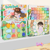 Maxbell Busy Sticker Book Homeschool Activities Learning Toy for Birthday Gifts Kids 12 Pages