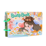 Maxbell Busy Sticker Book Homeschool Activities Learning Toy for Birthday Gifts Kids 12 Pages