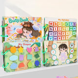 Maxbell Busy Sticker Book Homeschool Activities Learning Toy for Birthday Gifts Kids 12 Pages