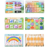 Maxbell Busy Sticker Book Homeschool Activities Learning Toy for Birthday Gifts Kids 12 Pages