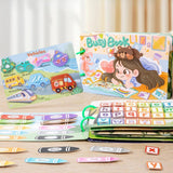 Maxbell Busy Sticker Book Homeschool Activities Learning Toy for Birthday Gifts Kids 12 Pages