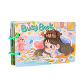 Maxbell Busy Sticker Book Homeschool Activities Learning Toy for Birthday Gifts Kids 12 Pages