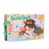 Maxbell Busy Sticker Book Homeschool Activities Learning Toy for Birthday Gifts Kids 12 Pages