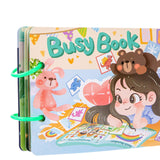 Maxbell Busy Sticker Book Homeschool Activities Learning Toy for Birthday Gifts Kids 12 Pages