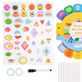 Maxbell Busy Sticker Book Homeschool Activities Learning Toy for Birthday Gifts Kids Shape Cognitive