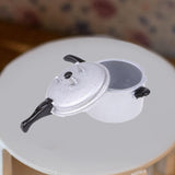 Maxbell 1/12 Dollhouse Pressure Cooker Mini Alloy Model for Kids Children Boys Girls