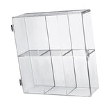 Maxbell Clear Display Case 2 Tier Collectibles Show Box for Mini Action Figures Toys