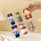 Maxbell Clear Display Case 2 Tier Collectibles Show Box for Mini Action Figures Toys