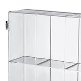 Maxbell Clear Display Case 2 Tier Collectibles Show Box for Mini Action Figures Toys