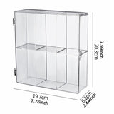 Maxbell Clear Display Case 2 Tier Collectibles Show Box for Mini Action Figures Toys