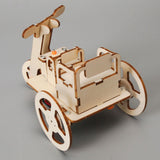 Maxbell TOY Wood Puzzles Self Assembly Tricycle Model DIY Educational Toy for Adults