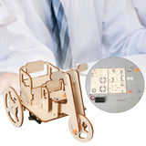Maxbell TOY Wood Puzzles Self Assembly Tricycle Model DIY Educational Toy for Adults
