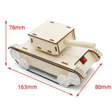 Maxbell DIY Assemble Tank Model 3D Puzzle Toy Handcraft Collectible Battery Operated