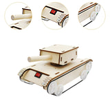 Maxbell DIY Assemble Tank Model 3D Puzzle Toy Handcraft Collectible Battery Operated