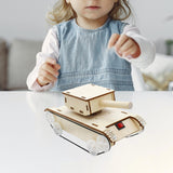 Maxbell DIY Assemble Tank Model 3D Puzzle Toy Handcraft Collectible Battery Operated