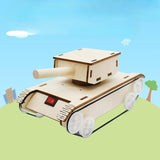 Maxbell DIY Assemble Tank Model 3D Puzzle Toy Handcraft Collectible Battery Operated