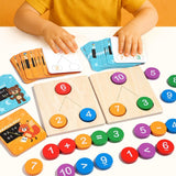 Maxbell Wooden Counting Numbers Board Math Toy for Age 3 4 5 6 7 Boys and Girls Kids
