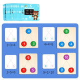 Maxbell Wooden Counting Numbers Board Math Toy for Age 3 4 5 6 7 Boys and Girls Kids