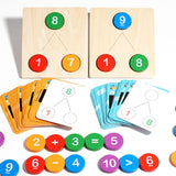 Maxbell Wooden Counting Numbers Board Math Toy for Age 3 4 5 6 7 Boys and Girls Kids