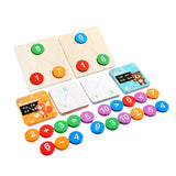 Maxbell Wooden Counting Numbers Board Math Toy for Age 3 4 5 6 7 Boys and Girls Kids