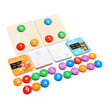 Maxbell Wooden Counting Numbers Board Math Toy for Age 3 4 5 6 7 Boys and Girls Kids