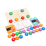 Maxbell Wooden Counting Numbers Board Math Toy for Age 3 4 5 6 7 Boys and Girls Kids