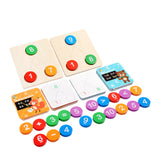 Maxbell Wooden Counting Numbers Board Math Toy for Age 3 4 5 6 7 Boys and Girls Kids