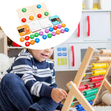 Maxbell Wooden Counting Numbers Board Math Toy for Age 3 4 5 6 7 Boys and Girls Kids