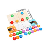 Maxbell Wooden Counting Numbers Board Math Toy for Age 3 4 5 6 7 Boys and Girls Kids