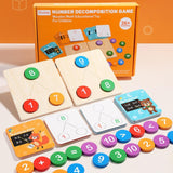 Maxbell Wooden Counting Numbers Board Math Toy for Age 3 4 5 6 7 Boys and Girls Kids