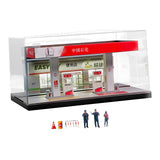 Maxbell 1:64 Scale Gas Station Scene Model Diorama Miniature Figure for Fairy Garden