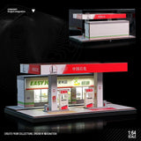 Maxbell 1:64 Scale Gas Station Scene Model Diorama Miniature Figure for Fairy Garden