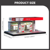 Maxbell 1:64 Scale Gas Station Scene Model Diorama Miniature Figure for Fairy Garden