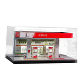 Maxbell 1/64 Scale Gas Station Model Decor Ornament for Fairy Garden Micro Landscape