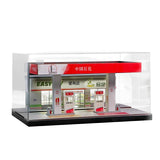 Maxbell 1/64 Scale Gas Station Model Decor Ornament for Fairy Garden Micro Landscape