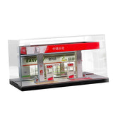 Maxbell 1/64 Scale Gas Station Model Decor Ornament for Fairy Garden Micro Landscape