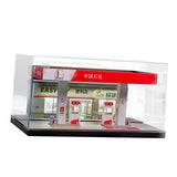 Maxbell 1/64 Scale Gas Station Model Decor Ornament for Fairy Garden Micro Landscape